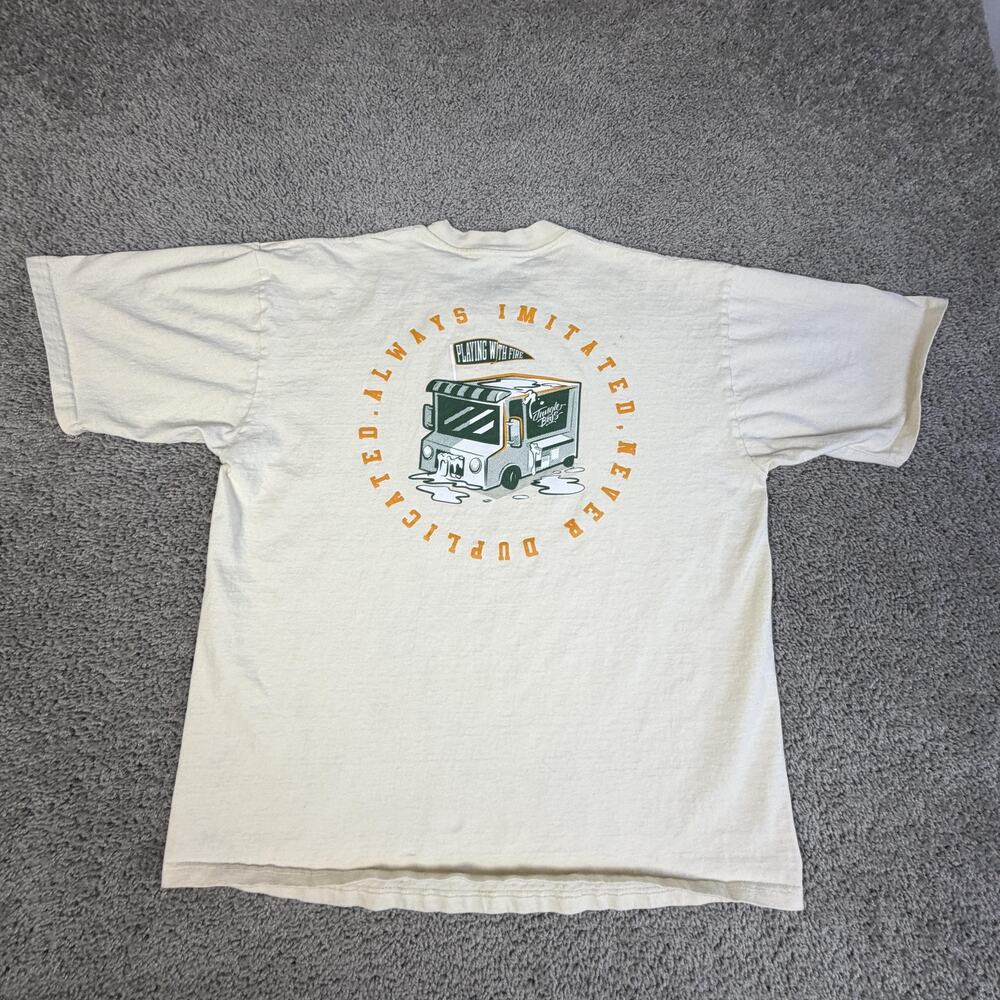 Jungle Boys Shirt Mens XL White Playing With Fire Graphic Crew Neck Tagless